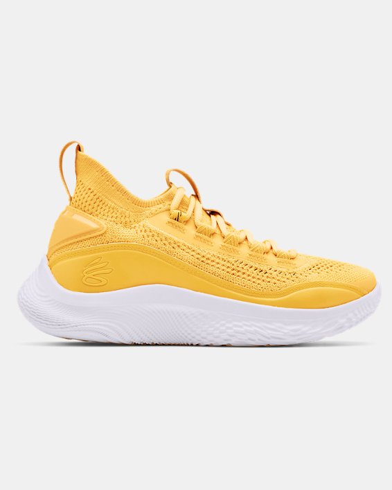 Grade School Curry Flow 8 Basketball Shoes, Yellow, pdpMainDesktop image number 0